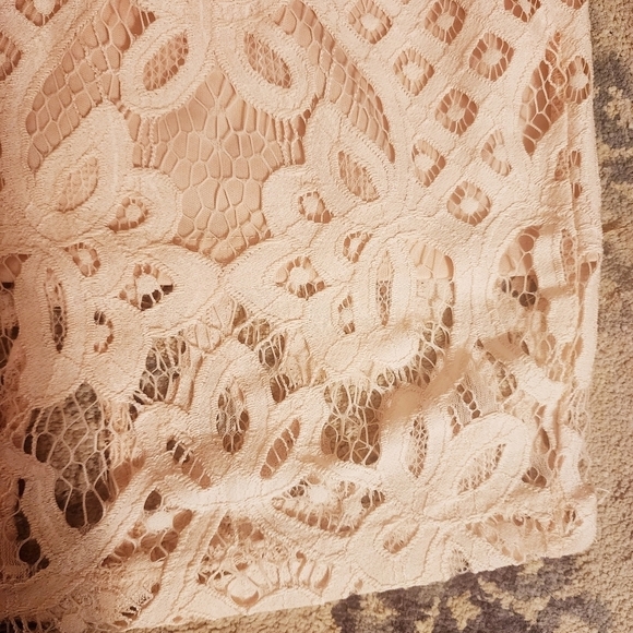 Lulus Steal A Kiss Blush Pink Lace Dress Women's XS Halter Top Mini Short Cute - Picture 8 of 9